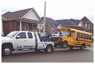 Bus Being Towed Bus Being Towed